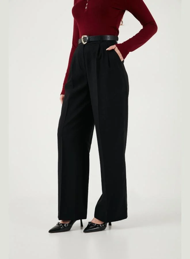 ليلا بنطلون نسائي ليلا بقصة عادية وخصر متوسط وساق مستقيمة